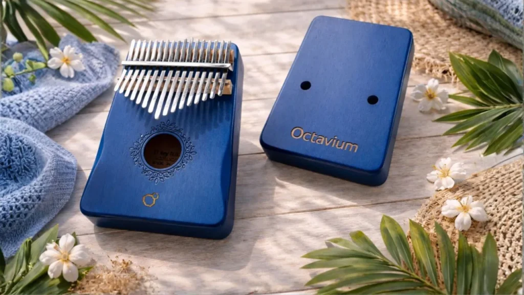 Blue Kalimba Double Blue Kalimba for Corporate Workshops Singapore