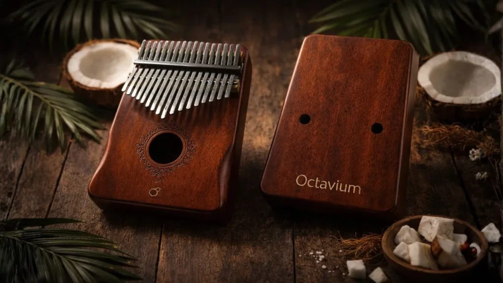 Dark Brown Kalimba Double Dark Brown Kalimba for Corporate Workshop Singapore