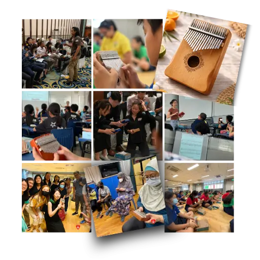 Kalimba Collage 512x512 Our experiences running corporate music workshops in singapore